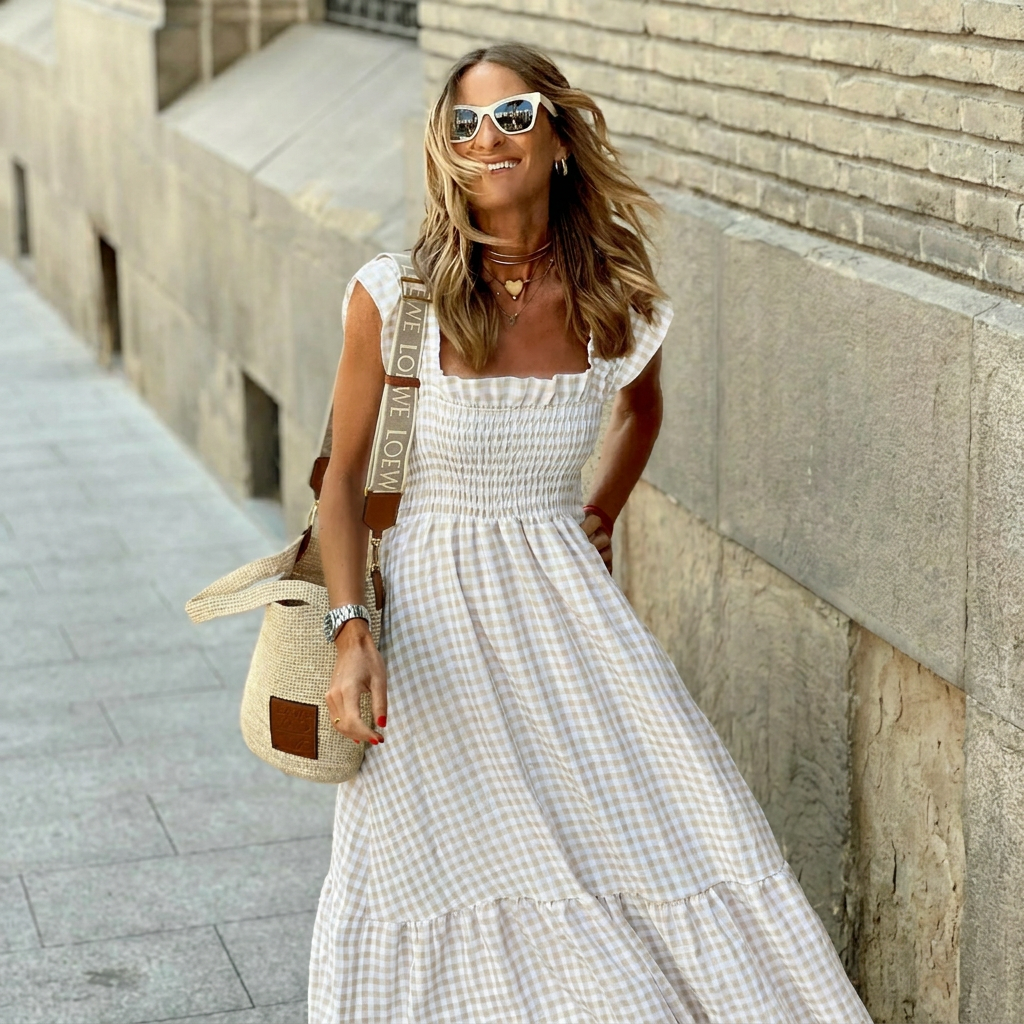 Flowy Smocked Maxi Dress for Casual or Special Events
