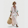 Women’s V‑Neck Loose Maxi Dress