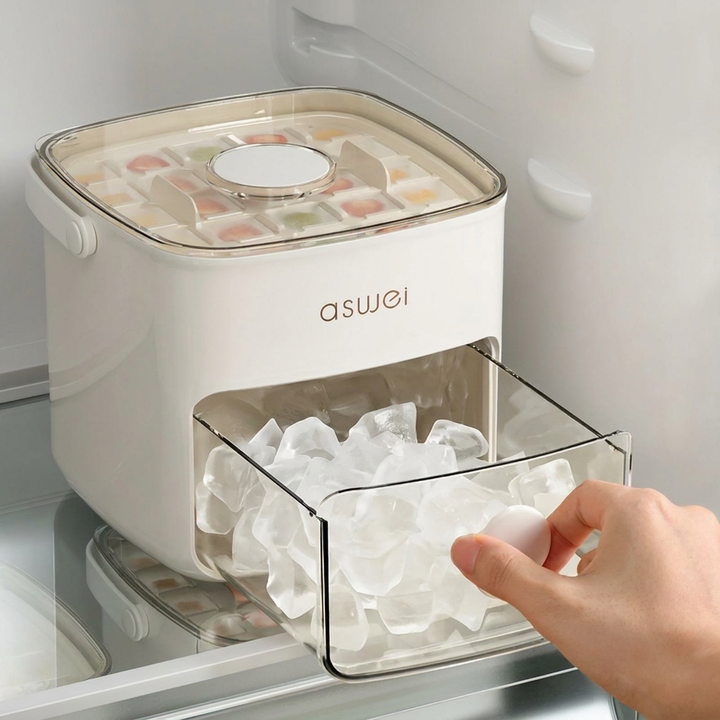 Ice Cube Mold with Storage Bucket