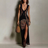 Elegant Sleeveless Tank Top Split Long Skirt Dress