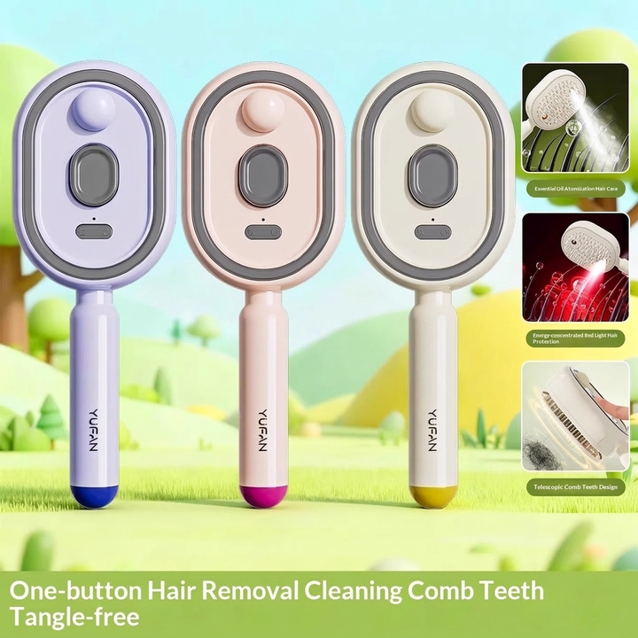 Smart Airbag Massage Hair Brush with Essential Oil Spray