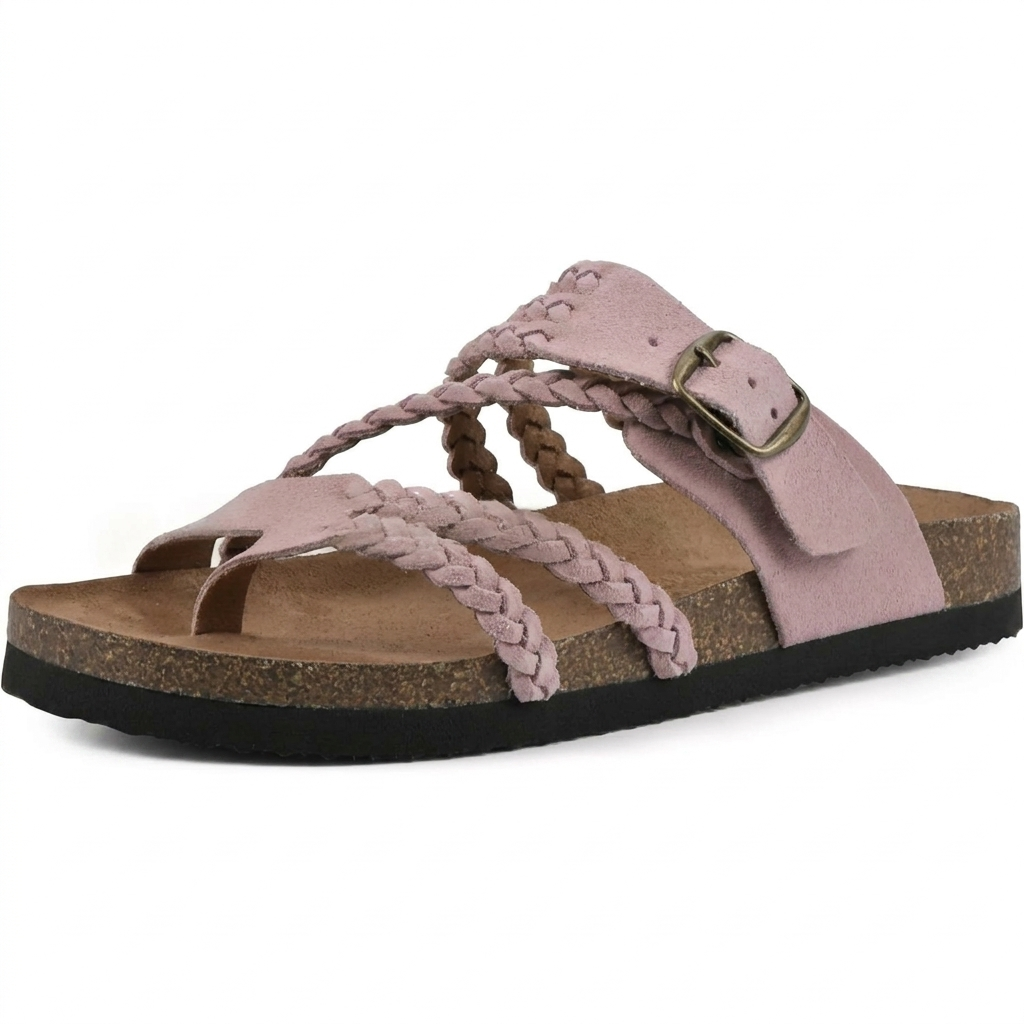 Elegant European Style Woven Strap Flat Sandals for Women