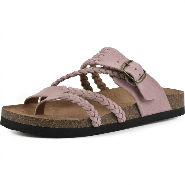 Elegant European Style Woven Strap Flat Sandals for Women