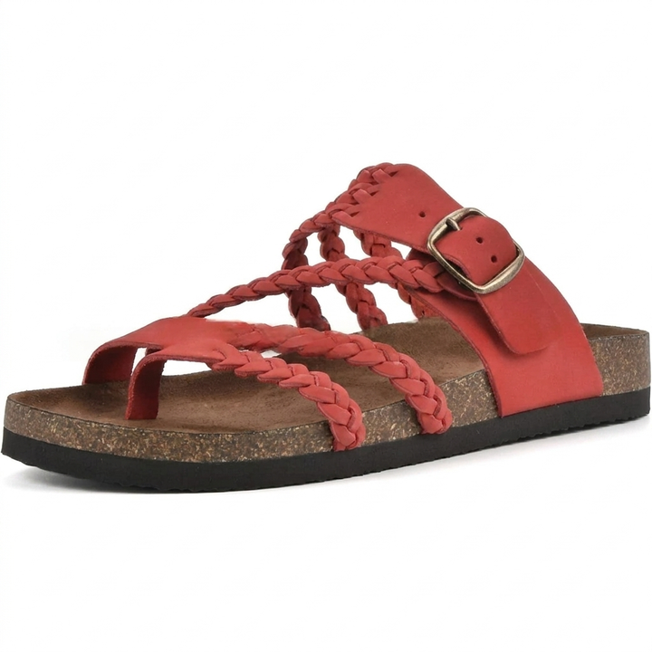 Elegant European Style Woven Strap Flat Sandals for Women