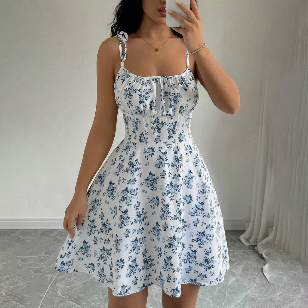 Women’s Sweet Floral A-Line Dress