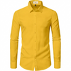 Elegant Long-Sleeve Button-Down Shirt for Men
