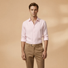 Men’s Casual Button-Down Shirt with Lightweight Fabric
