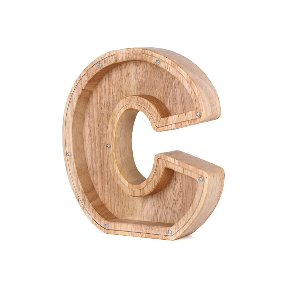 Wooden Alphabet Money Box - LetterSaver