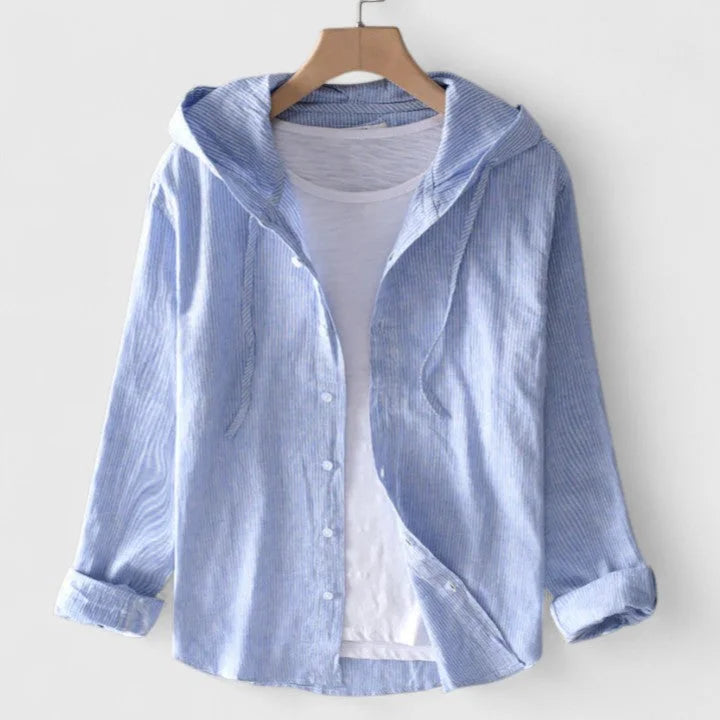 Hooded Button-Down Shirt