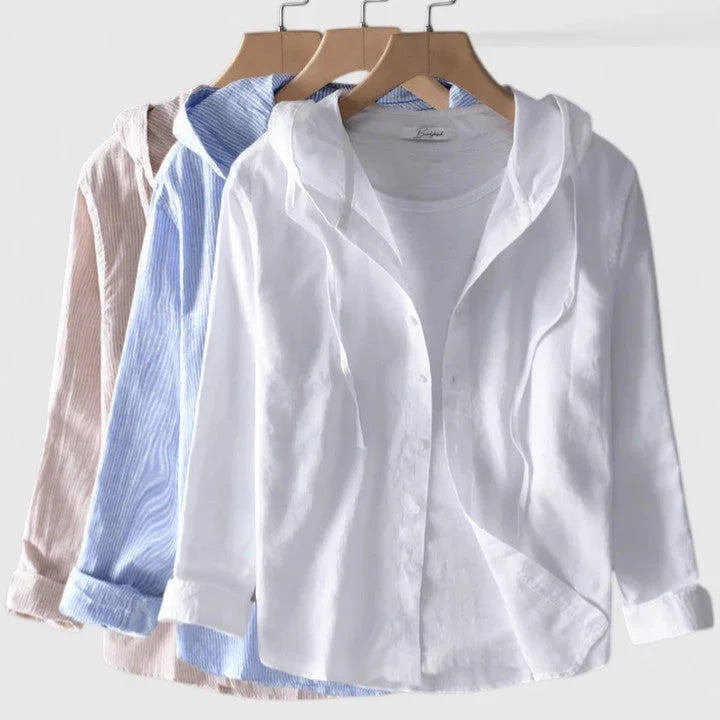 Hooded Button-Down Shirt