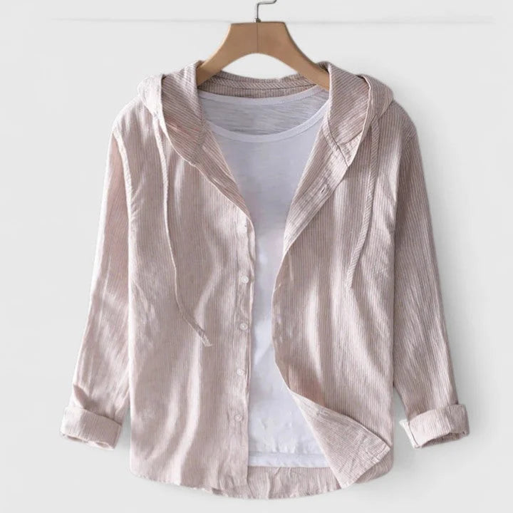 Hooded Button-Down Shirt