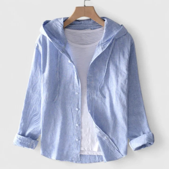 Hooded Button-Down Shirt