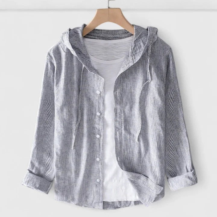 Hooded Button-Down Shirt