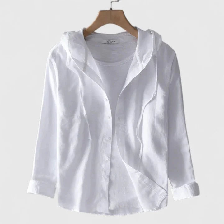 Hooded Button-Down Shirt