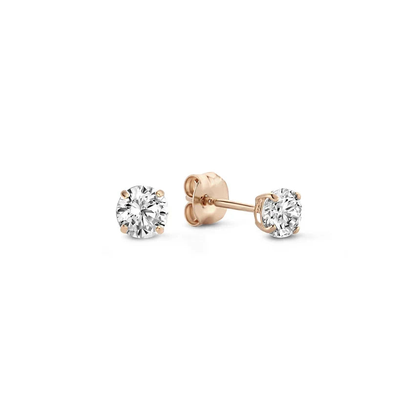White gold earrings with moonstone charm