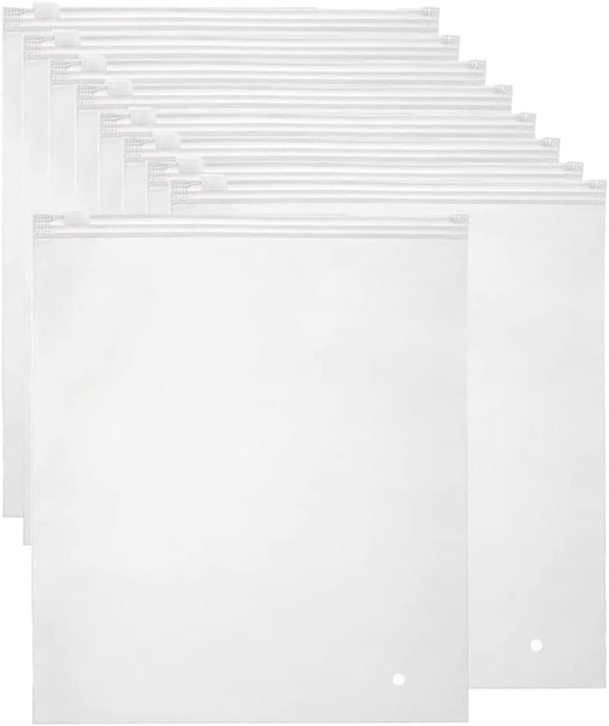 Frosted Reusable Zip Bags – Pack of 40 Clothing Bags with Ventilation Holes (Buy 1, Get 1 FREE)