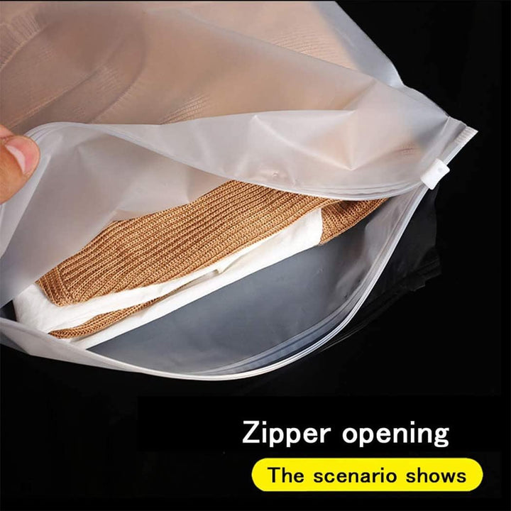 Frosted Reusable Zip Bags – Pack of 40 Clothing Bags with Ventilation Holes (Buy 1, Get 1 FREE)