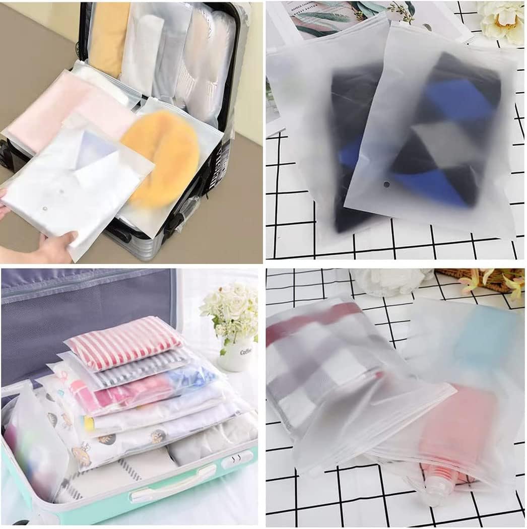 Frosted Reusable Zip Bags – Pack of 40 Clothing Bags with Ventilation Holes (Buy 1, Get 1 FREE)
