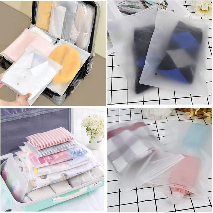 Frosted Reusable Zip Bags – Pack of 40 Clothing Bags with Ventilation Holes (Buy 1, Get 1 FREE)
