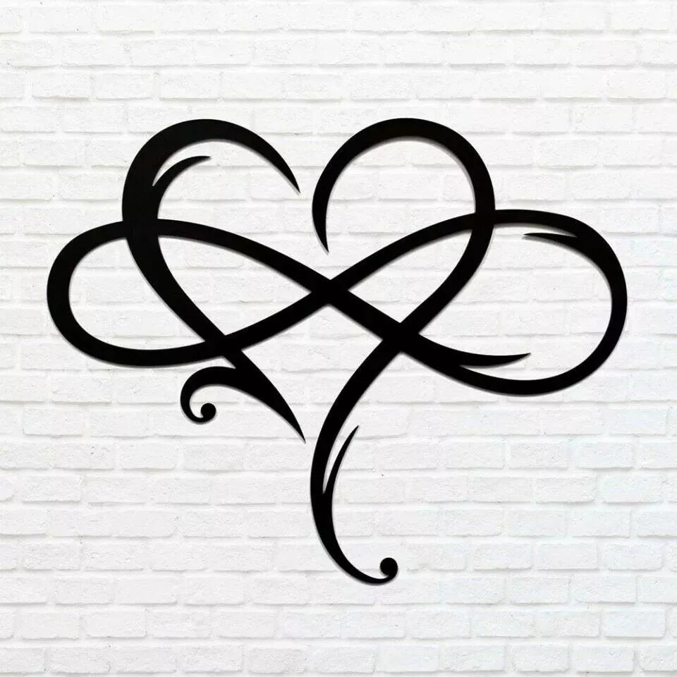 Tiberius Iron Wall Decoration - Infinity Heart Design