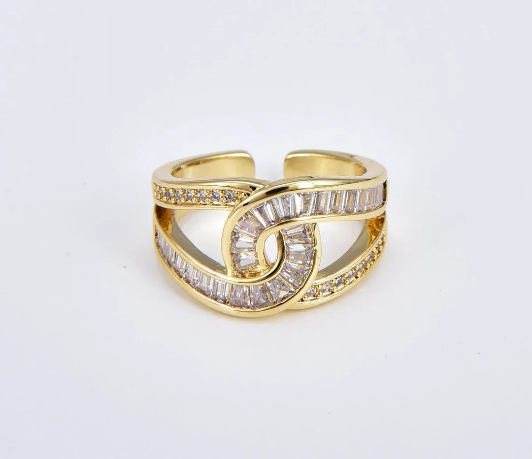 Knotted rose gold ring with subtle details