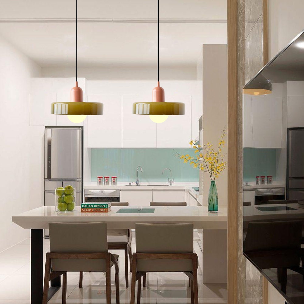 Colourful Bauhaus-Style Pendant Lamp - StiloGlas