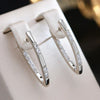 Elegant white gold earrings with sparkling cubic zirconia