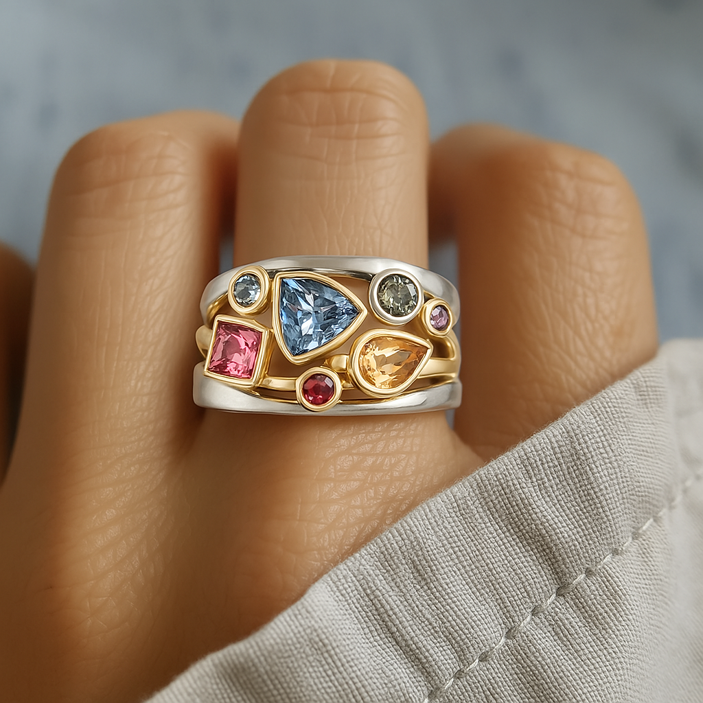 Elegant Cubic Zirconia Ring with Vintage Look