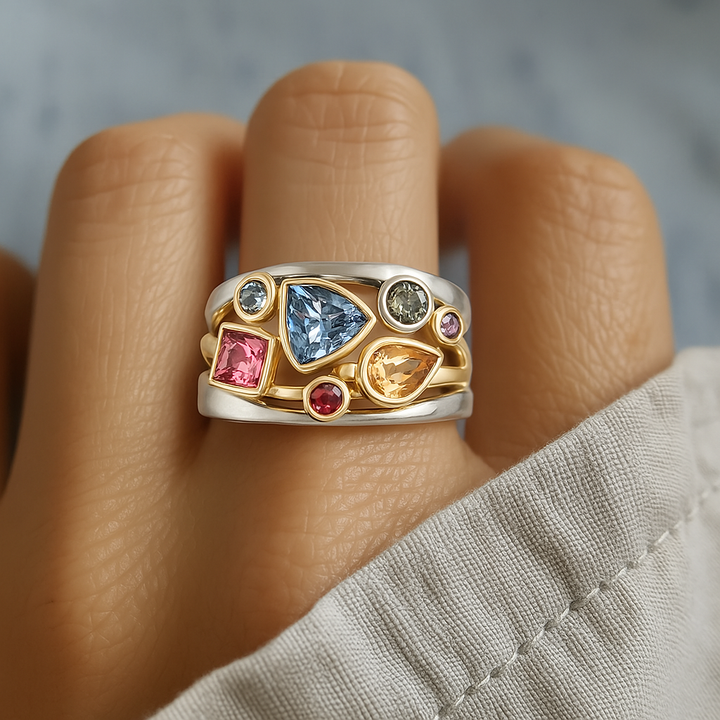 Elegant Cubic Zirconia Ring with Vintage Look