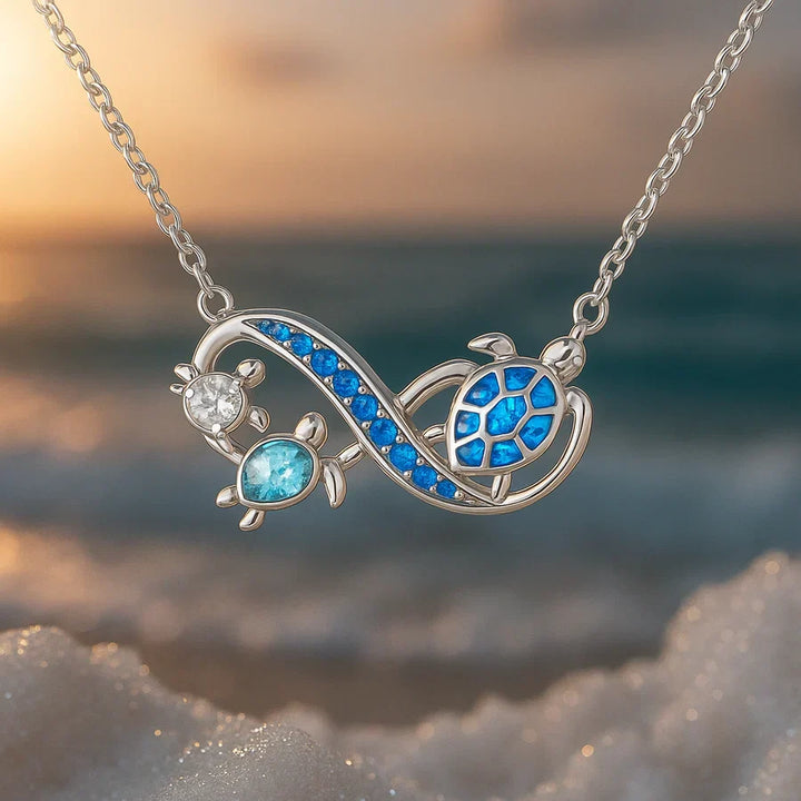 Minimalist silver turtle necklace with subtle shine