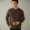 Men's Rib Knit Crew-Neck Jumper with Relaxed Fit