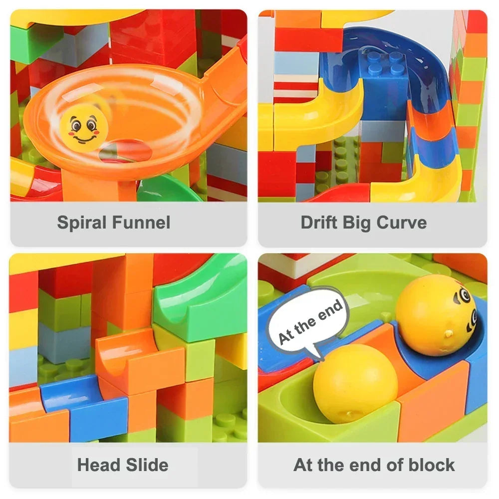 168-Piece Marble Run Building Set for Children Aged 3+ | Logic and Fine Motor Skills