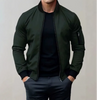 Men's Bomber Jacket with Zip Details – Lined All-Season Jacket