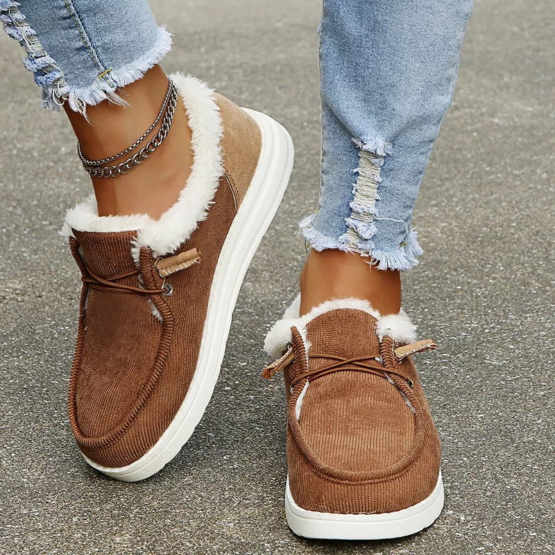 Women's Plush-Lined Slip-On Winter Shoes – Maren