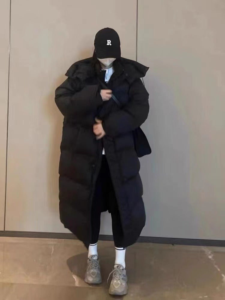 Women's Long Quilted Winter Coat with Hood – Warm Puffer Jacket