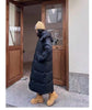 Women's Long Quilted Winter Coat with Hood – Warm Puffer Jacket