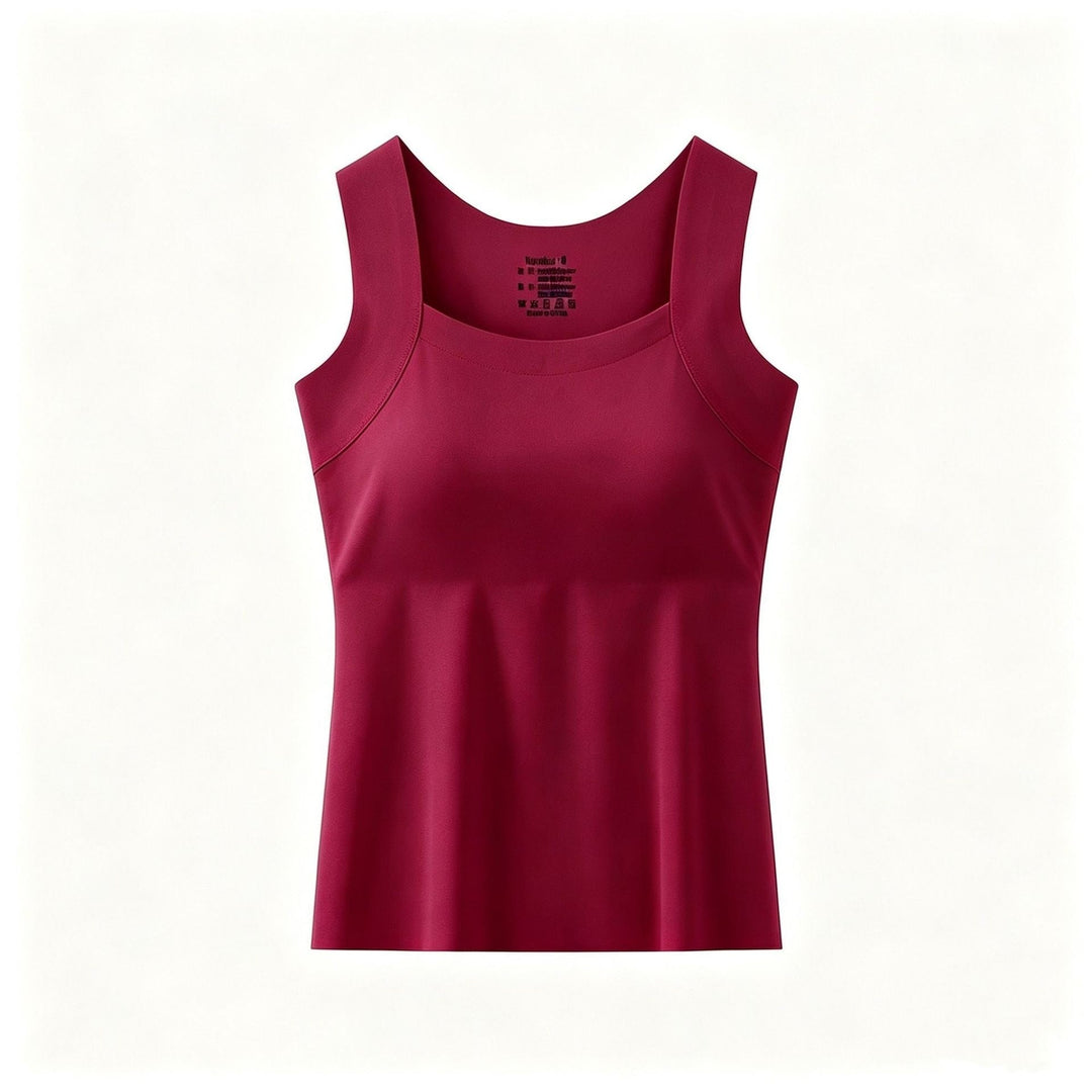 Women's Tank Top with Built-In Bra - Soft and Comfortable Basic