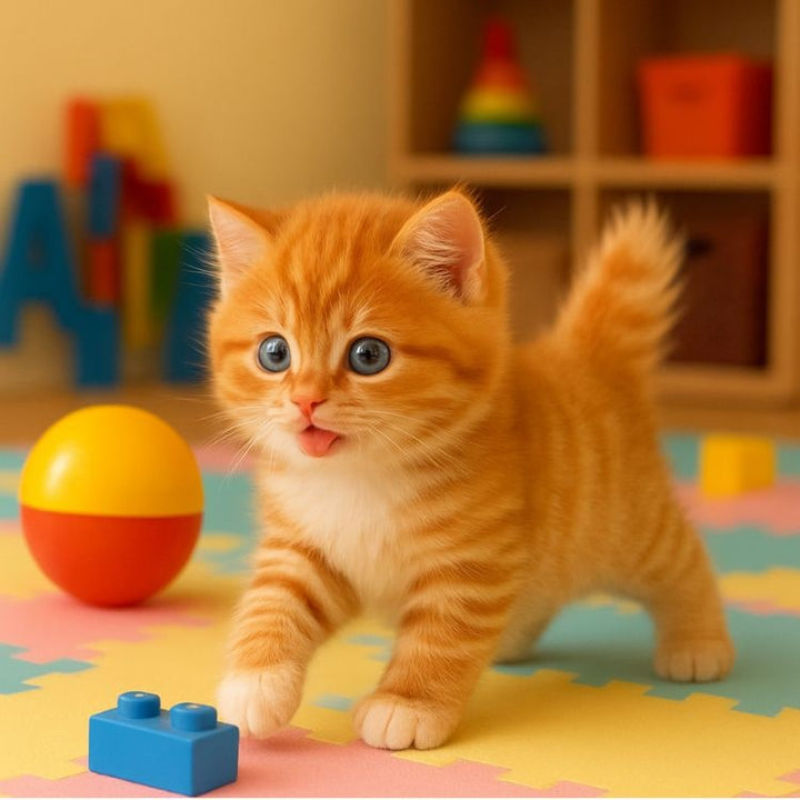 Interactive Cat Toy Robot with Soft Plush Fur Walking and Meowing Electronic Pet Kitten