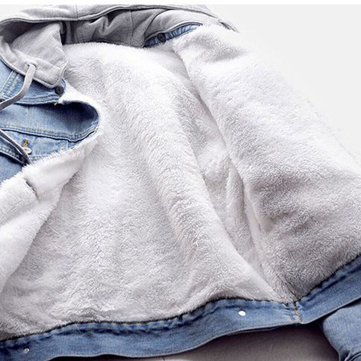 Women's Hooded Denim Jacket - Plus Sizes S to 5XL