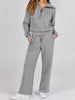 Women's Loungewear Set with Half Zip and Straight Legs