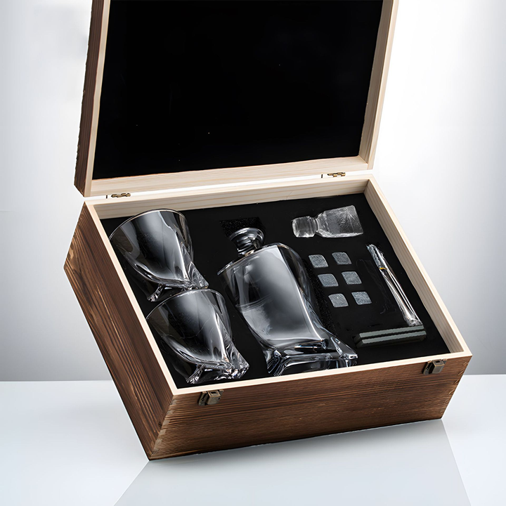 Luxury Crystal Decanter and Glass Set – WhiskeyWave