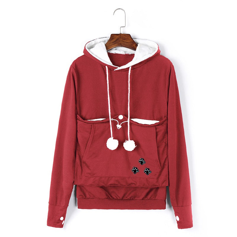 Comfy Hoodie with Cat Pouch - CozyPurr