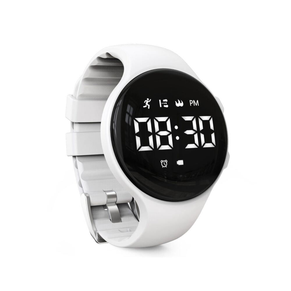 Children's Watch with Step Counter and Vibration Alarm, Silicone Strap