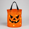 Kids' Halloween Candy Bag Bucket for Trick or Treat with LED Light Up Pumpkin Design