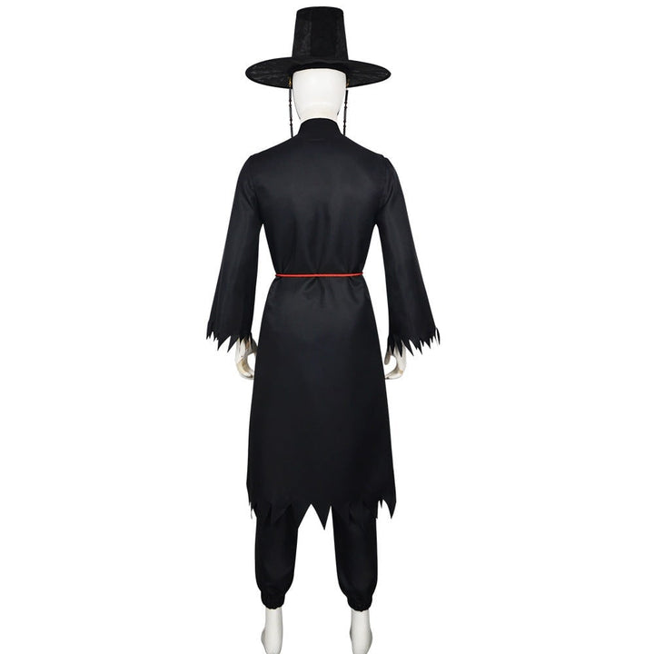 Kids' Halloween Cosplay Costume Korean Traditional Hanbok with Hat Accessories and Silver Chain Details