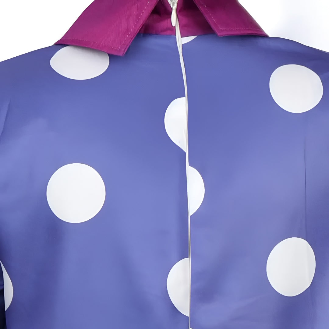 Kids' Halloween Cosplay Costume Polka Dot Dress with Wig and Tights for Party and Themed Events