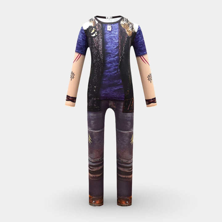 Kids' Halloween Costume and Zip-Up with Printed Design Funny