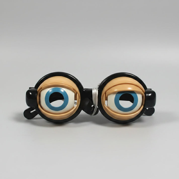 Kids' Halloween Crazy Eyes Glasses Novelty Prank Toy with Moving Eyelids for Party Fun