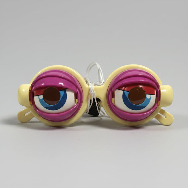 Kids' Halloween Crazy Eyes Glasses Novelty Prank Toy with Moving Eyelids for Party Fun