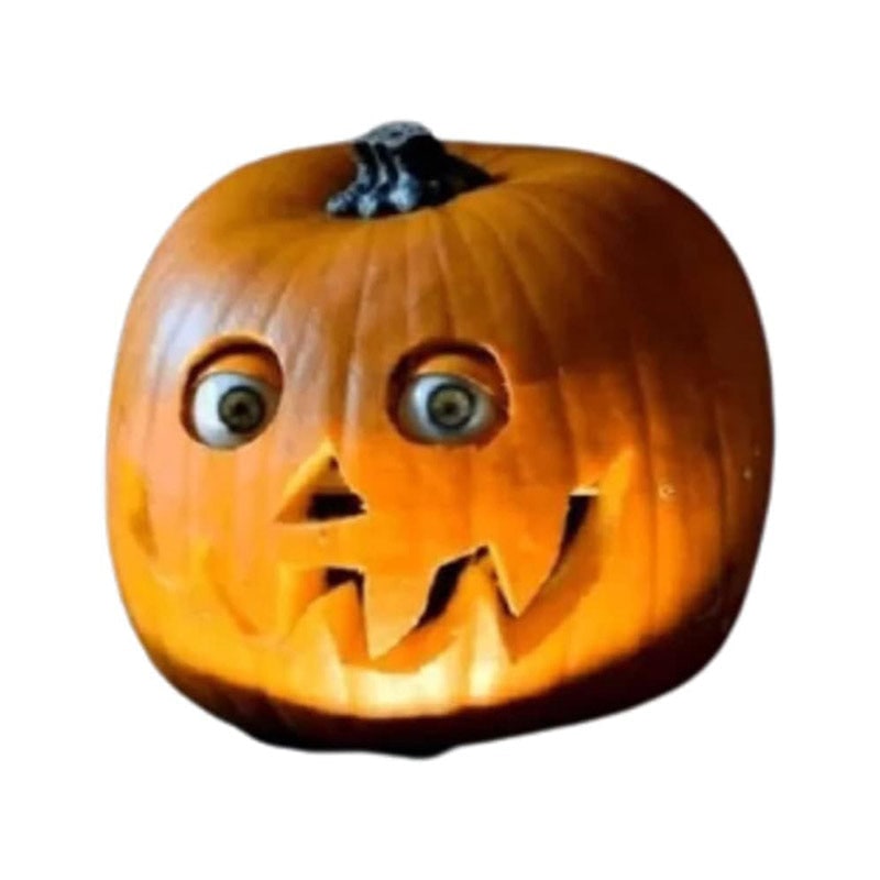 Halloween Jack O Lantern Pumpkin Decor with Animatronic Moving Eyes for Scary Party Prop